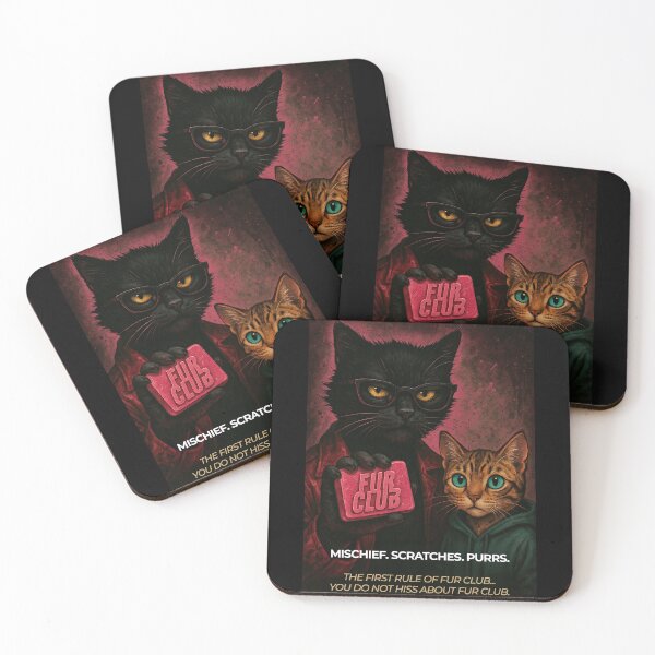 Item preview, Fur Club – Fight Club Cat Parody Poster designed and sold by bloria.