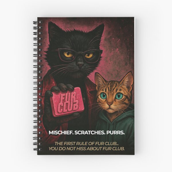 Item preview, Fur Club – Fight Club Cat Parody Poster designed and sold by bloria.