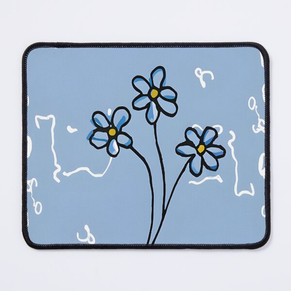 Item preview, Minimalist Forget-Me-Nots – Simple Blue Botanical Illustration designed and sold by EmeraldeaArt.