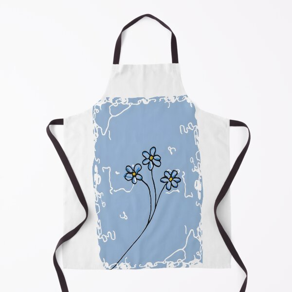 Item preview, Minimalist Forget-Me-Nots – Simple Blue Botanical Illustration designed and sold by EmeraldeaArt.