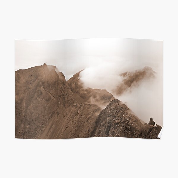 From Sgurr Mhic Choinnich Back to The Inaccessible Pinnacle, Skye Poster