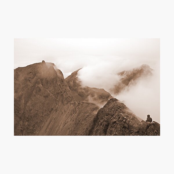 From Sgurr Mhic Choinnich Back to The Inaccessible Pinnacle, Skye Photographic Print