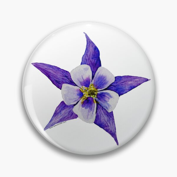 Item preview, Blue Columbine Watercolor Flower designed and sold by Jessica Heath.