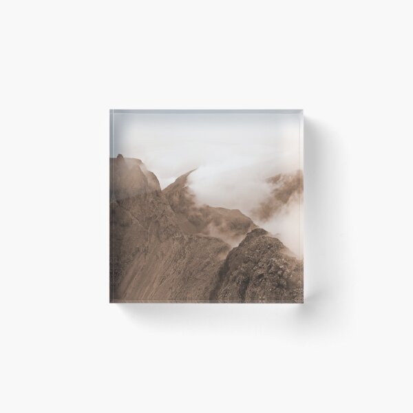 From Sgurr Mhic Choinnich Back to The Inaccessible Pinnacle, Skye Acrylic Block