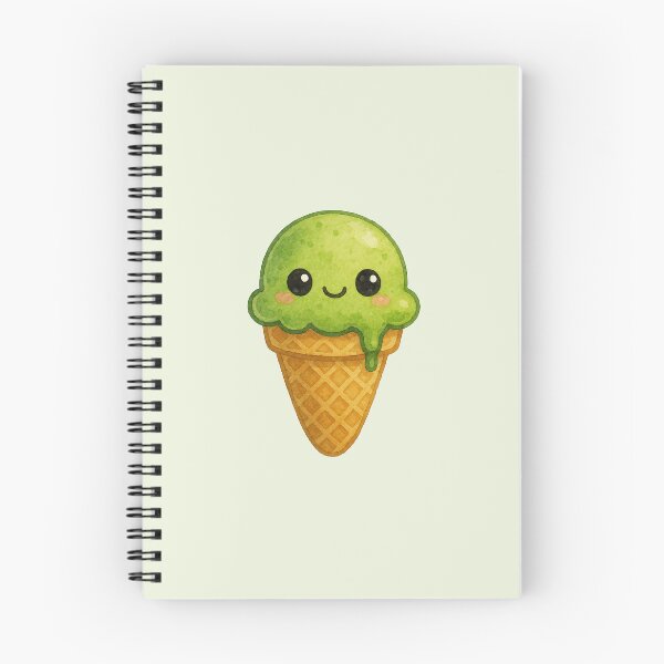 Item preview, Kawaii Matcha Ice Cream designed and sold by art-by-mel.