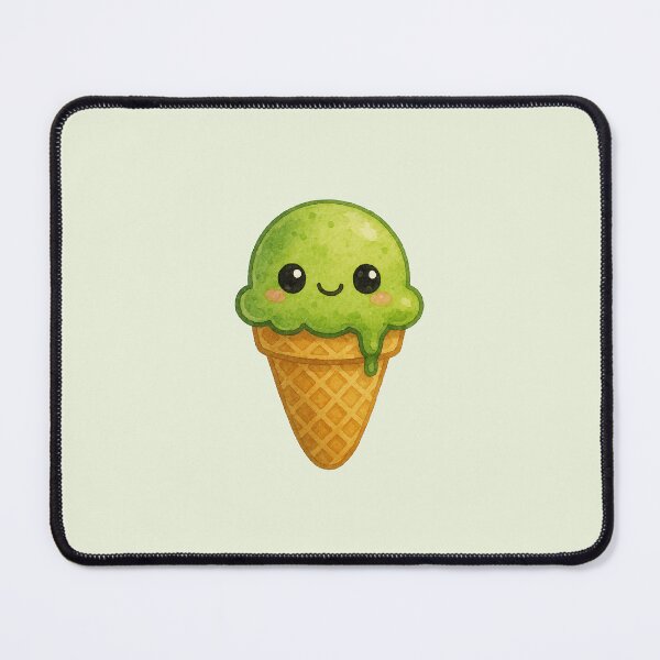 Item preview, Kawaii Matcha Ice Cream designed and sold by art-by-mel.