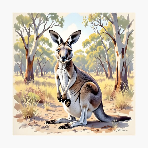 Item preview, Australian Natives Series - Kangaroo #3 designed and sold by HippieWorks.