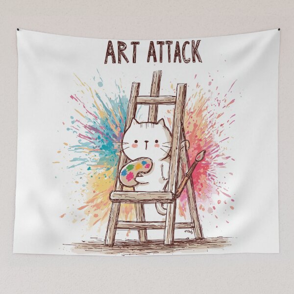 Item preview, Art Attack Cat designed and sold by Rtymer.