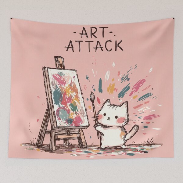 Item preview, Art Attack Cat designed and sold by Rtymer.