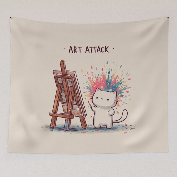 Item preview, Art Attack Cat designed and sold by Rtymer.