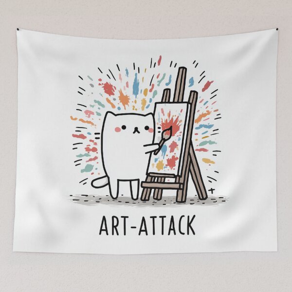 Item preview, Art Attack Cat designed and sold by Rtymer.