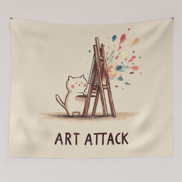 Item preview, Art Attack Cat designed and sold by Rtymer.