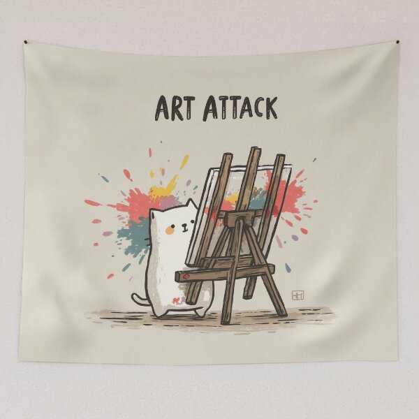 Item preview, Art Attack Cat designed and sold by Rtymer.