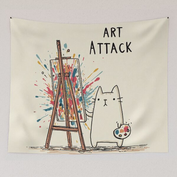 Item preview, Art Attack Cat designed and sold by Rtymer.