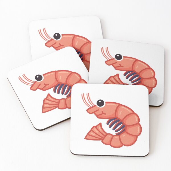 Item preview, Cute Cartoon Shrimp – Smiley Sea Creature designed and sold by CanSparkleArt.