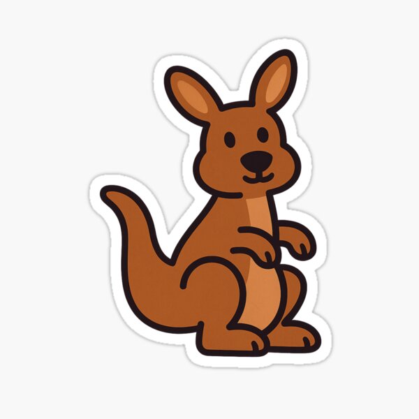 Item preview, Cute Cartoon Kangaroo – Aussie Animal Art designed and sold by CanSparkleArt.