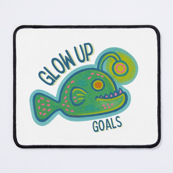 Item preview, Glow Up Goals – Funky Anglerfish Illustration with a Bioluminescent Twist designed and sold by CanSparkleArt.