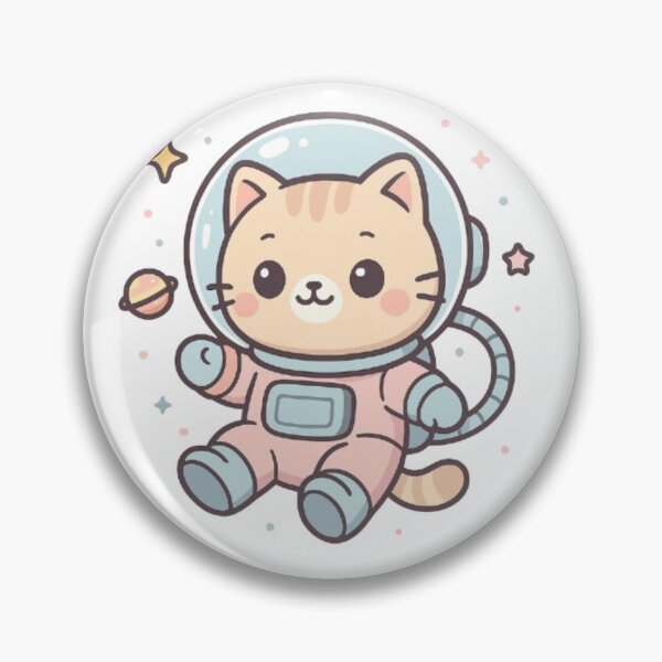 Item preview, Little orange astronaut Kitty designed and sold by veejiras.