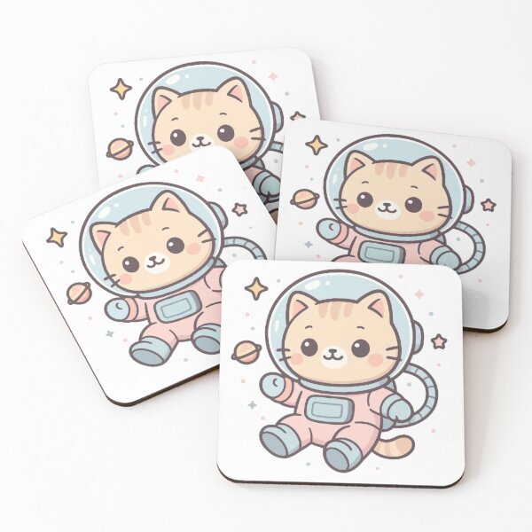 Item preview, Little orange astronaut Kitty designed and sold by veejiras.