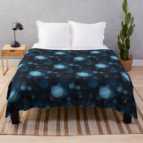 Item preview, Blue Abstract Watercolor Bokeh Design – Dark Blue Circular Background Pattern designed and sold by Sandy Richter.