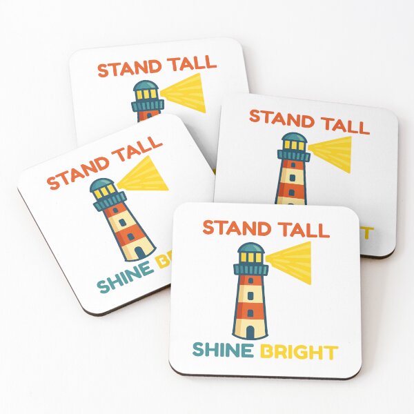 Item preview, Stand Tall, Shine Bright – Colourful Cartoon Lighthouse Illustration designed and sold by CanSparkleArt.