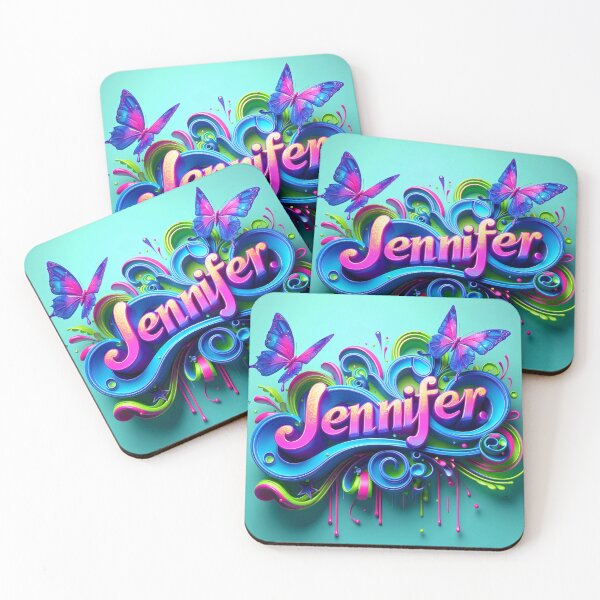 Item preview, Jennifer in Color: Whimsical Butterfly Typography designed and sold by aminz4.