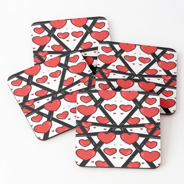 Aperçu de l'œuvre Motif cœur – Ambiance d'amour rouge vif créée et vendue par ForcePrint.
