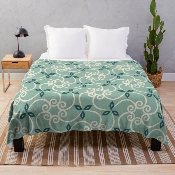Item preview, Hexagon - Flowers and Leaves (Cream, Soft Green, Dark Green) designed and sold by JoelmaQ.