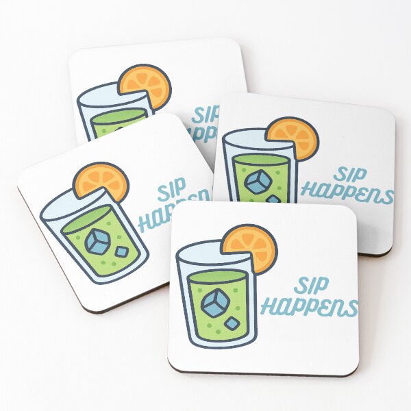 Item preview, Sip Happens – Cute Cartoon Juice Drink Illustration designed and sold by CanSparkleArt.