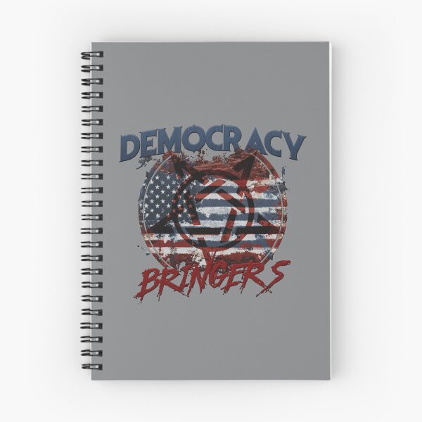 Item preview, democracy bringers - pentagram star with worn out american flag on dirty united states map badge embroidery iron patch textured graphic artwork designed and sold by hayrpictures.