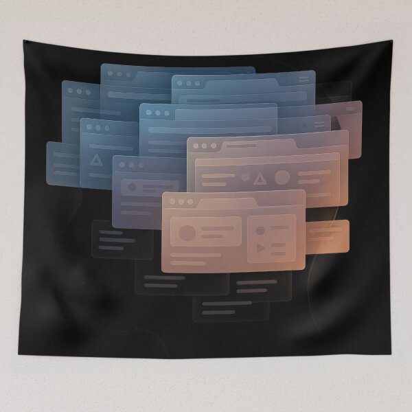 Item preview, Too Many Tabs Sticker Browser Window Brain designed and sold by MysticArtisan.