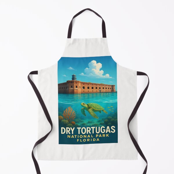 Item preview, Sea Turtle and Fort Jefferson at Dry Tortugas National Park designed and sold by Places On Earth.