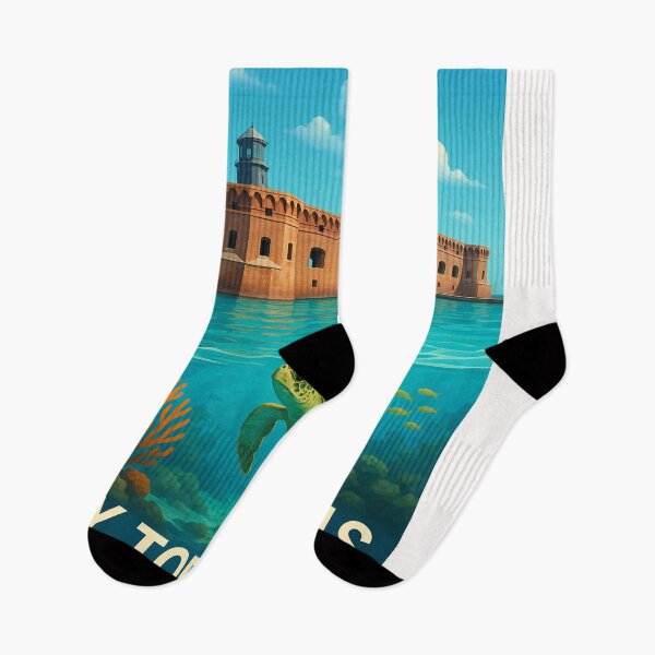Item preview, Sea Turtle and Fort Jefferson at Dry Tortugas National Park designed and sold by Places On Earth.
