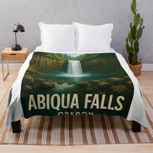Item preview, Abiqua Falls Surrounded by Oregon Forest designed and sold by Places On Earth.