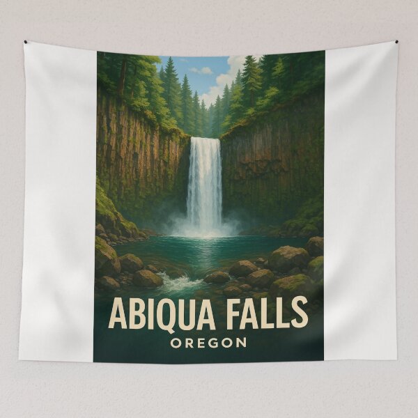 Item preview, Abiqua Falls Surrounded by Oregon Forest designed and sold by Places On Earth.