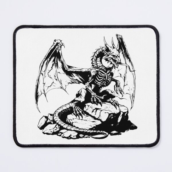 Item preview, Skeletal Dragon House Dungeon Game Fossil Thrones Scene designed and sold by inkoutninja.