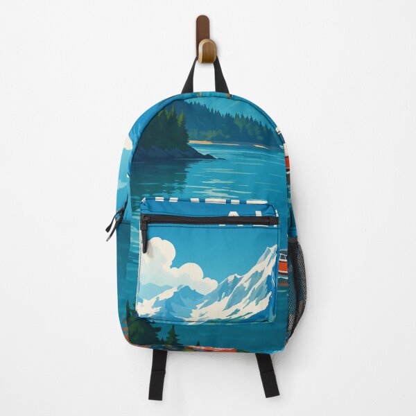 Item preview, Boat Cruising in Halibut Cove with Alaskan Peaks designed and sold by Places On Earth.
