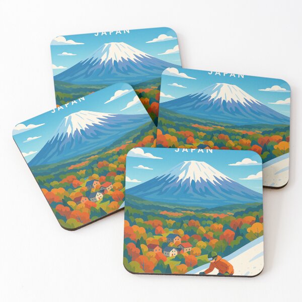 Item preview, Ski Slopes and Autumn Forest in Niseko, Japan designed and sold by Places On Earth.