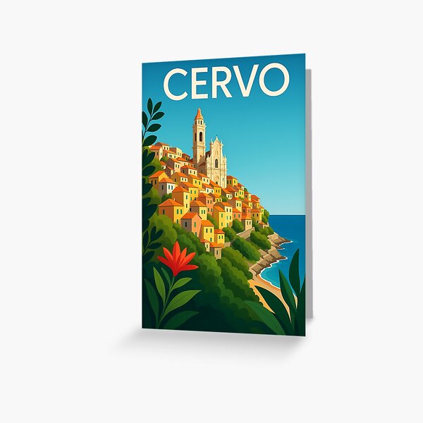 Item preview,  Hilltop View of Cervo, Liguria, Italy designed and sold by Places On Earth.
