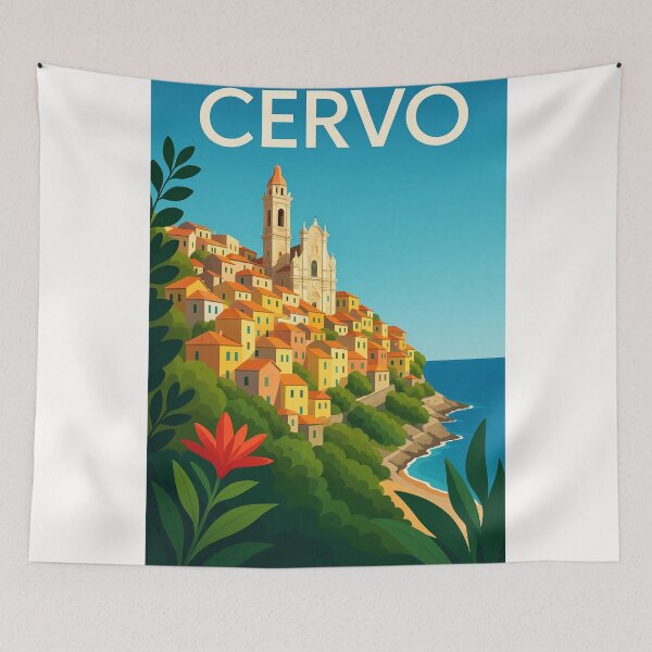 Item preview,  Hilltop View of Cervo, Liguria, Italy designed and sold by Places On Earth.