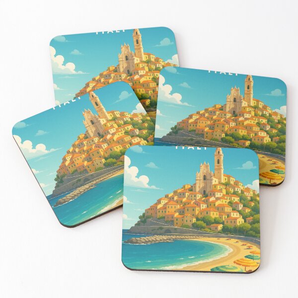 Item preview, Beachfront of Cervo, Italian Riviera designed and sold by Places On Earth.