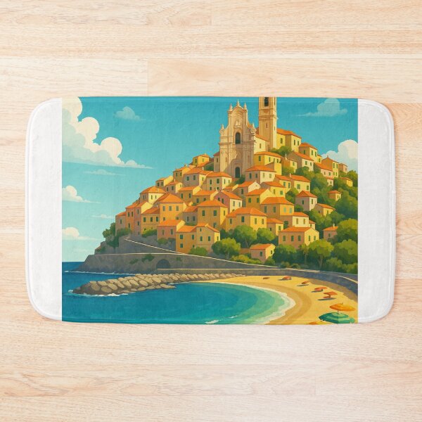 Item preview, Beachfront of Cervo, Italian Riviera designed and sold by Places On Earth.