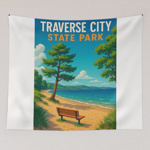 Item preview,  Lakeside Path at Traverse City State Park, Michigan designed and sold by Places On Earth.