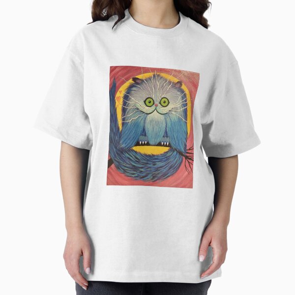 Item preview, Whiskered Wonder – Bright Blue Fantasy Cat designed and sold by Anna Lachman Designs.