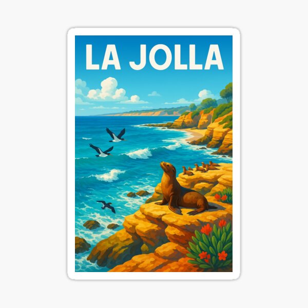 Item preview, Les otaries de La Jolla sur la côte californienne designed and sold by Places On Earth.