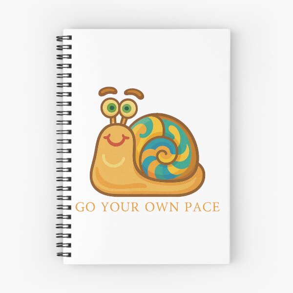 Item preview, Go Your Own Pace – Colourful Cartoon Snail Design designed and sold by CanSparkleArt.