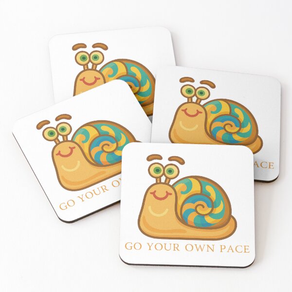 Item preview, Go Your Own Pace – Colourful Cartoon Snail Design designed and sold by CanSparkleArt.