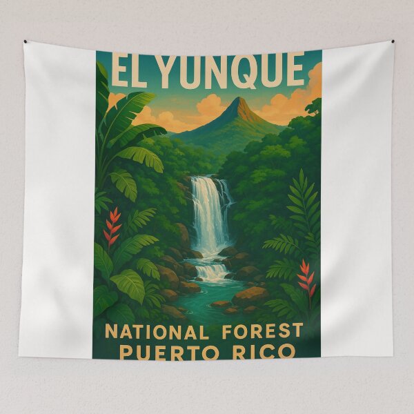 Item preview,  El Yunque Waterfall in Puerto Rico’s Rainforest designed and sold by Places On Earth.