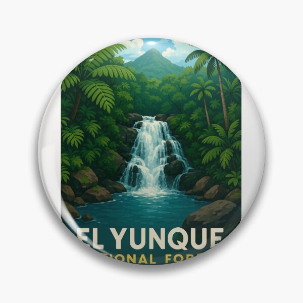 Item preview,  Mountain Waterfall in El Yunque National Forest designed and sold by Places On Earth.