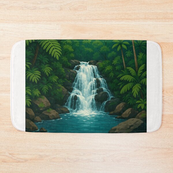 Item preview,  Mountain Waterfall in El Yunque National Forest designed and sold by Places On Earth.
